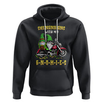 Funny St. Patricks Day Gnome Hoodie Shenanigans With My Gnomies Motorbike Rider - Wonder Print Shop