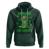 Funny St. Patricks Cowboy Hoodie Howdy Go Lucky Boots Retro Irish Western - Wonder Print Shop
