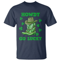 Funny St. Patricks Cowboy T Shirt Howdy Go Lucky Boots Retro Irish Western - Wonder Print Shop