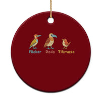 Flicker Dodo Titmouse Subtle FDT Ceramic Ornament Funny Bird Lover Nature - Wonder Print Shop