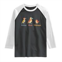 Flicker Dodo Titmouse Subtle FDT Raglan Shirt Funny Bird Lover Nature