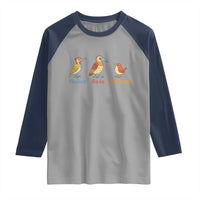 Flicker Dodo Titmouse Subtle FDT Raglan Shirt Funny Bird Lover Nature