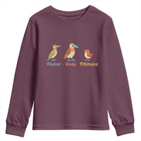 Flicker Dodo Titmouse Subtle FDT Youth Sweatshirt Funny Bird Lover Nature