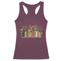 Subtle FDT 8647 Racerback Tank Top Foxtrots Deltas Tangos Book Lovers Flower