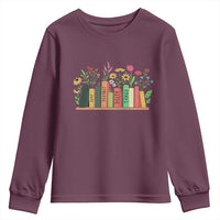 Subtle FDT 8647 Youth Sweatshirt Foxtrots Deltas Tangos Book Lovers Flower