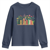 Subtle FDT 8647 Youth Sweatshirt Foxtrots Deltas Tangos Book Lovers Flower