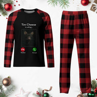 Tim Cheese Is Calling Plaid Pajama Set Funny Decline Or Accept Meme - Wonder Print Shop