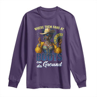 Melanin Cowgirls Linedance Long Sleeve Shirt Where Them Fans At Boots On Da Ground