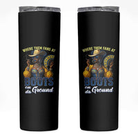 Melanin Cowgirls Linedance Skinny Tumbler Where Them Fans At Boots On Da Ground