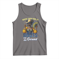 Melanin Cowgirls Linedance Tank Top Where Them Fans At Boots On Da Ground