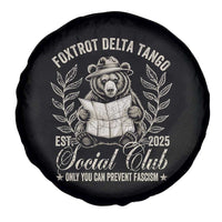 Foxtrot Delta Tango FDT Social Club Spare Tire Cover Only You Can Prevent Fascism Retro Bear