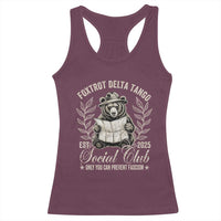 Foxtrot Delta Tango FDT Social Club Racerback Tank Top Only You Can Prevent Fascism Retro Bear