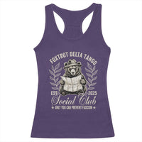 Foxtrot Delta Tango FDT Social Club Racerback Tank Top Only You Can Prevent Fascism Retro Bear