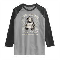 Foxtrot Delta Tango FDT Social Club Raglan Shirt Only You Can Prevent Fascism Retro Bear