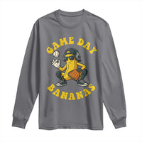 Cute Bananas Graphic Long Sleeve Shirt Game Day Cool Catcher Baseball Lover