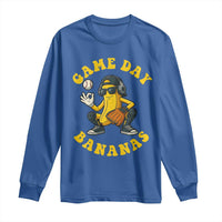 Cute Bananas Graphic Long Sleeve Shirt Game Day Cool Catcher Baseball Lover