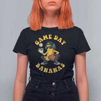 Cute Bananas Graphic T Shirt For Women Game Day Cool Catcher Baseball Lover