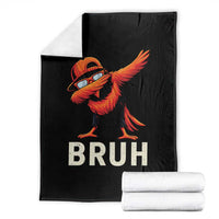 Funny Dabbing Oriole Bird Bruh Throw Blanket Cool Game Day Sports Fan