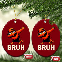 Funny Dabbing Oriole Bird Bruh Ceramic Ornament Cool Game Day Sports Fan