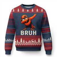 Funny Dabbing Oriole Bird Bruh Ugly Christmas Sweater Cool Game Day Sports Fan