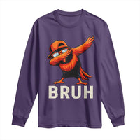 Funny Dabbing Oriole Bird Bruh Long Sleeve Shirt Cool Game Day Sports Fan