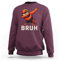 Funny Dabbing Oriole Bird Bruh Sweatshirt Cool Game Day Sports Fan