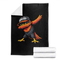 Fierce Oriole Spirit Graphic Throw Blanket Cool Game Day Sports Fan