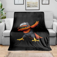 Fierce Oriole Spirit Graphic Throw Blanket Cool Game Day Sports Fan