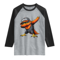 Fierce Oriole Spirit Graphic Raglan Shirt Cool Game Day Sports Fan