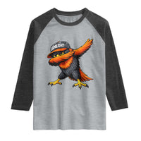 Fierce Oriole Spirit Graphic Raglan Shirt Cool Game Day Sports Fan