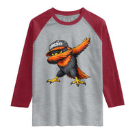 Fierce Oriole Spirit Graphic Raglan Shirt Cool Game Day Sports Fan