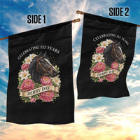 Celebrating 152 Years Derby Day Floral Garden Flag Horse Racing Pink Peony White Lily Equestrian 152nd Anniversary