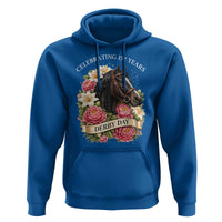 Celebrating 152 Years Derby Day Floral Hoodie Horse Racing Pink Peony White Lily Equestrian 152nd Anniversary