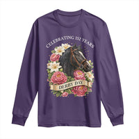Celebrating 152 Years Derby Day Floral Long Sleeve Shirt Horse Racing Pink Peony White Lily Equestrian 152nd Anniversary