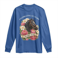 Celebrating 152 Years Derby Day Floral Long Sleeve Shirt Horse Racing Pink Peony White Lily Equestrian 152nd Anniversary