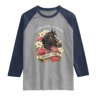 Celebrating 152 Years Derby Day Floral Raglan Shirt Horse Racing Pink Peony White Lily Equestrian 152nd Anniversary
