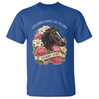 Celebrating 152 Years Derby Day Floral T Shirt Horse Racing Pink Peony White Lily Equestrian 152nd Anniversary