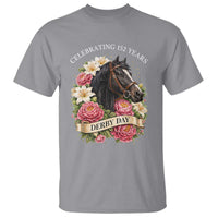 Celebrating 152 Years Derby Day Floral T Shirt Horse Racing Pink Peony White Lily Equestrian 152nd Anniversary