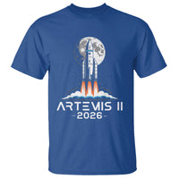 Lunar Journey 2026 Retro Rocket Launch T Shirt Space Exploration Astronomy Enthusiasts Sci-Fi Lovers