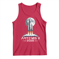 Lunar Journey 2026 Retro Rocket Launch Tank Top Space Exploration Astronomy Enthusiasts Sci-Fi Lovers