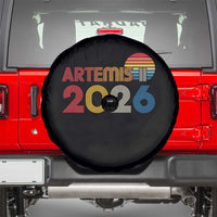 2026 Lunar Mission Retro Sunset Spare Tire Cover Vintage Space Exploration Astronomy Enthusiasts Sci-Fi Lovers