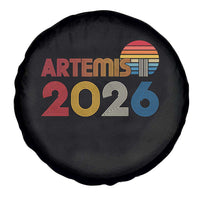 2026 Lunar Mission Retro Sunset Spare Tire Cover Vintage Space Exploration Astronomy Enthusiasts Sci-Fi Lovers