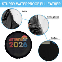 2026 Lunar Mission Retro Sunset Spare Tire Cover Vintage Space Exploration Astronomy Enthusiasts Sci-Fi Lovers
