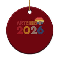 2026 Lunar Mission Retro Sunset Ceramic Ornament Vintage Space Exploration Astronomy Enthusiasts Sci-Fi Lovers
