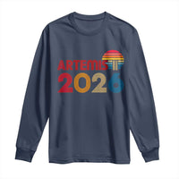 2026 Lunar Mission Retro Sunset Long Sleeve Shirt Vintage Space Exploration Astronomy Enthusiasts Sci-Fi Lovers