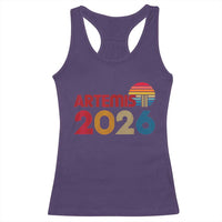 2026 Lunar Mission Retro Sunset Racerback Tank Top Vintage Space Exploration Astronomy Enthusiasts Sci-Fi Lovers