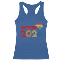 2026 Lunar Mission Retro Sunset Racerback Tank Top Vintage Space Exploration Astronomy Enthusiasts Sci-Fi Lovers