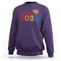 2026 Lunar Mission Retro Sunset Sweatshirt Vintage Space Exploration Astronomy Enthusiasts Sci-Fi Lovers