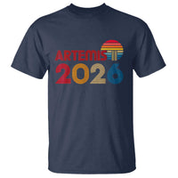 2026 Lunar Mission Retro Sunset T Shirt Vintage Space Exploration Astronomy Enthusiasts Sci-Fi Lovers