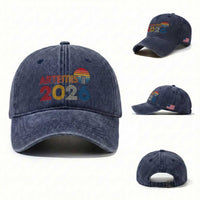 2026 Lunar Mission Retro Sunset Washed Cotton Baseball Cap Vintage Space Exploration Astronomy Enthusiasts Sci-Fi Lovers